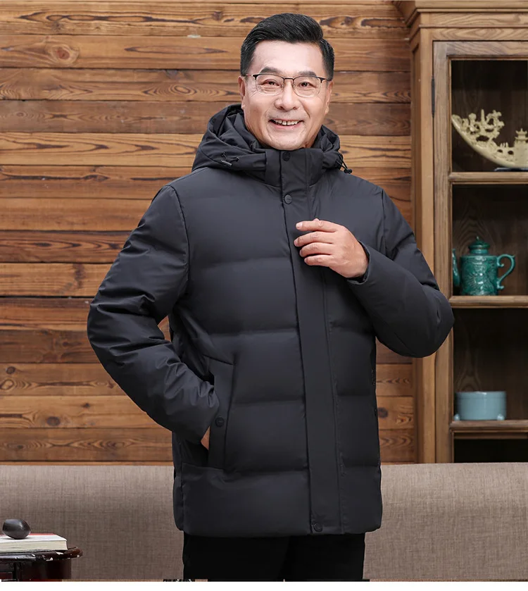 Men's Down Coats And Parkas Warm Winter Down Jacket Hooded High Quality Puffer Jacket Man Snow Peak Windproof Luxury Padding