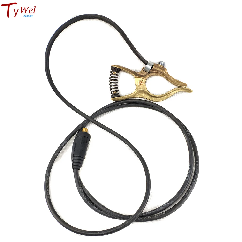 Ground Clamp Cable Set Welding Lead Set 3m 16sqmm Copper Wires DKJ35-50 Connector 300A Welding Clamp ARC Stick/MMA Welding Cable