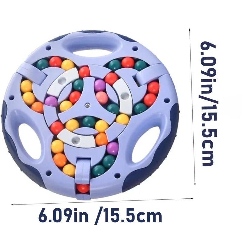 3In1 Bambini Rotanti Fagioli Magici Punta Delle Dita Cubo Giocattoli Per Bambini Spin Bead Puzzle Gioco di Apprendimento Educativo Adulti Giocattolo Alleviare Lo Stress