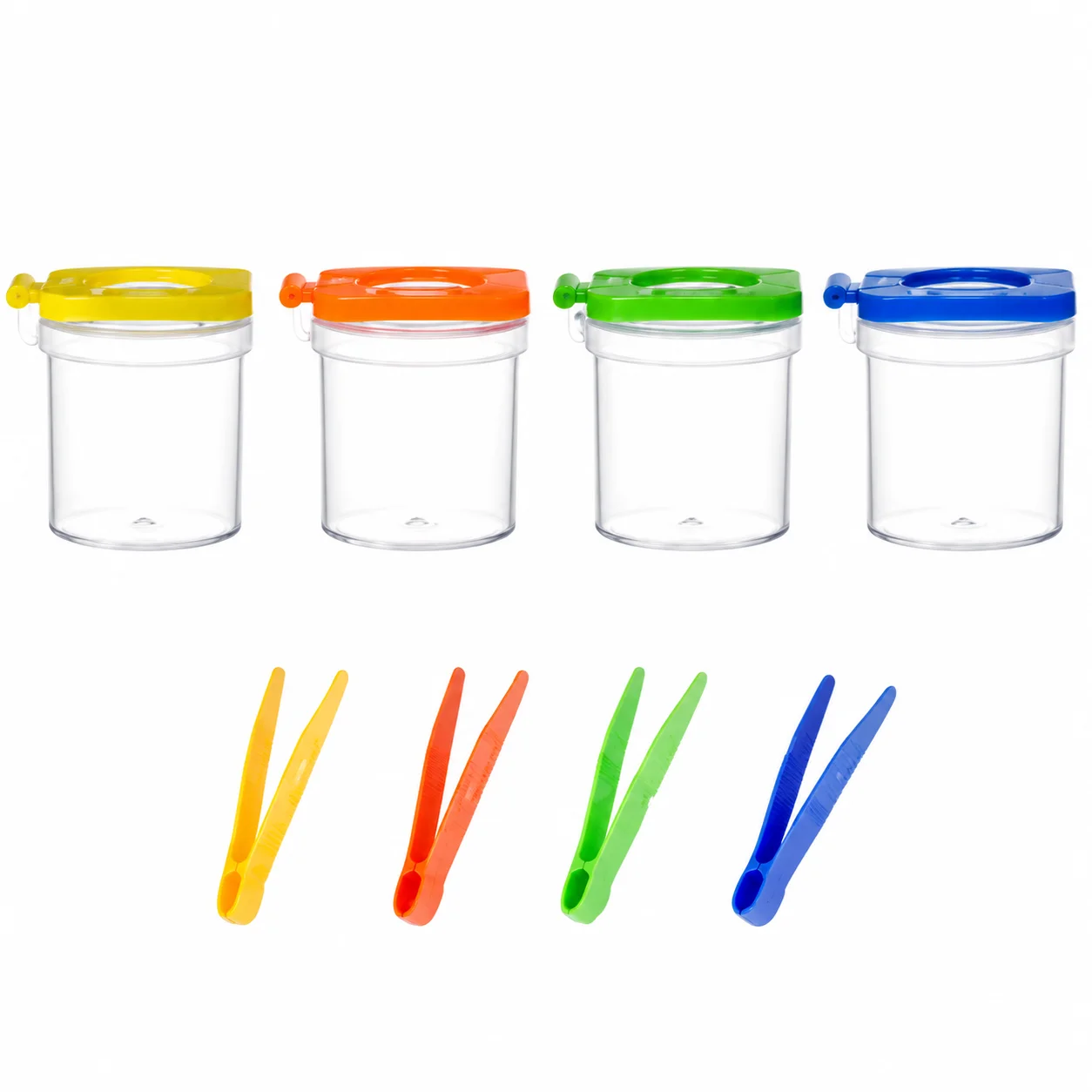 6pcs Insect Observation Tool Set 3 Insect Containers Plus 3 Catching Clips Essential Tools For Outdoor Theatrical Activities