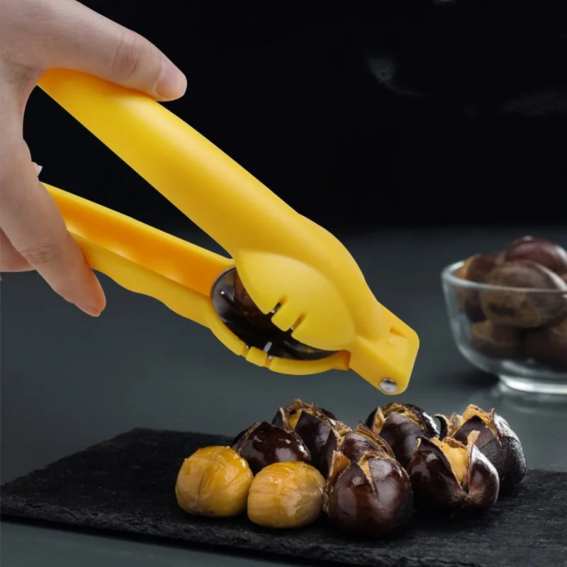 Chestnut Clip Nut Cracker Walnut Pliers Cross Opener Knife Stainless Steel Quick Chestnut Cutter Nuts Peeler Kitchen Gadget Tool