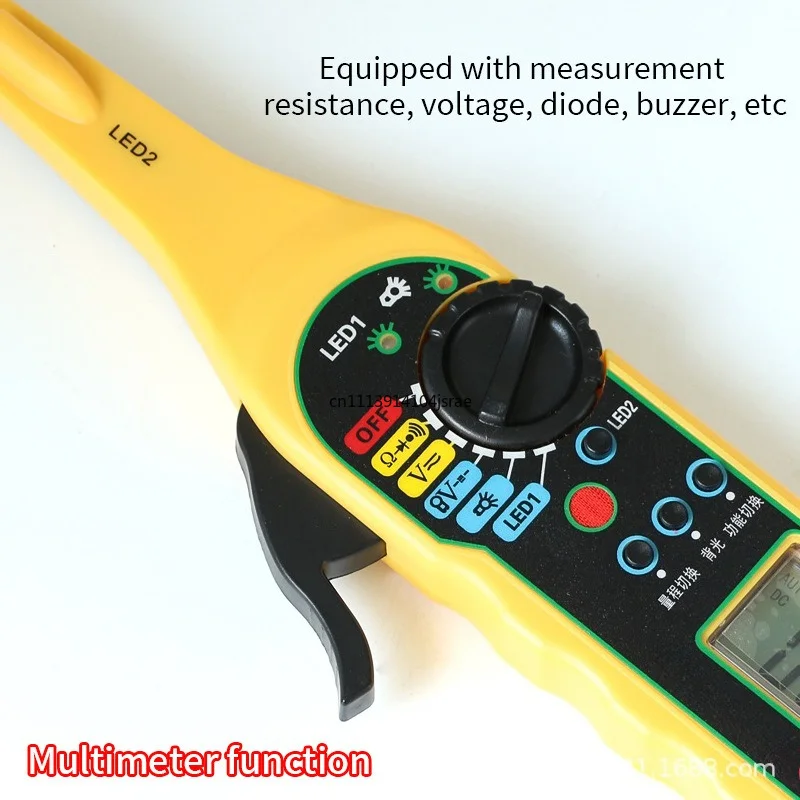 Auto Repair Multimeter, Non‑Destructive Wire Piercing Test Hook Probe, Hook‑Type Circuit Tester Automobile Wiring Check Detector