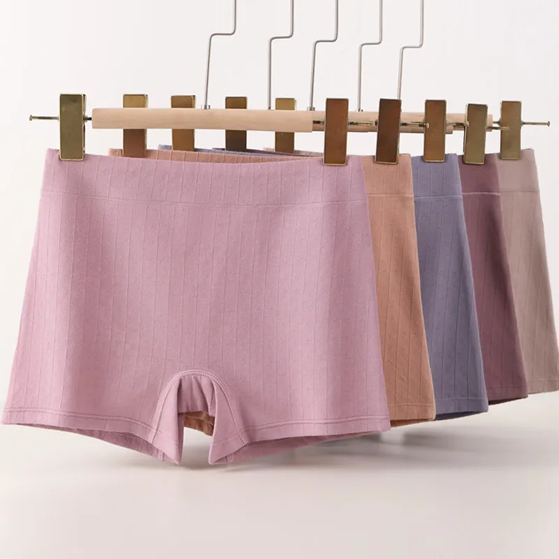 3PCS Women's Panties Comfortable Safety Pants Mid Waist Thin Underwear Pure Cotton Underwear Breathable Soft Intimates