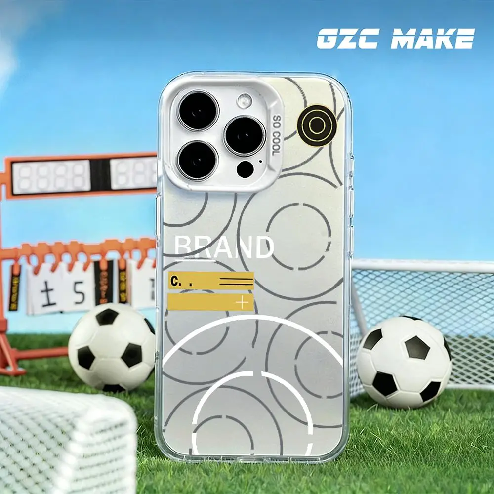 Coque de téléphone avec logo S-st-ones et motif I-s-land cool, coque argentée pour iPhone 17 16 e 15 14 13 12 11 Pro Max Plus