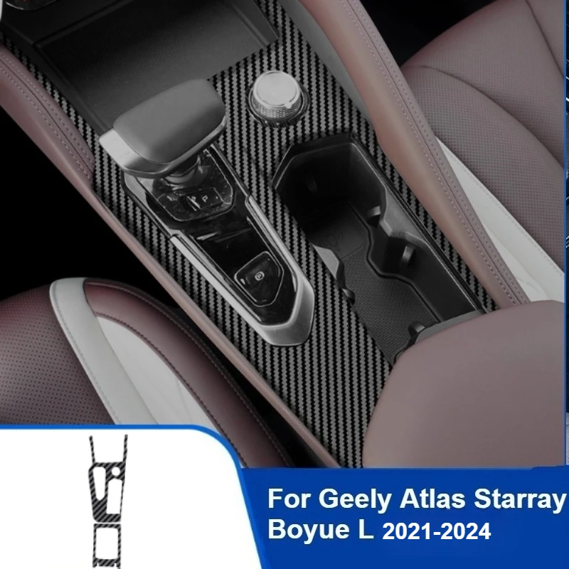 

For Geely Atlas Starray Boyue L 2021-2024 Car Protective Film Interior Central Control Film Carbon Fiber Sticker Accessories
