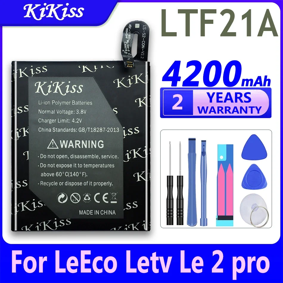 KiKiss 4200mAh Rechargeable Battery For LeEco Letv Le Phone Le 2 X620 / Le 2 Pro Le2 Pro X520 X527 Replacement Batteries LTF21A