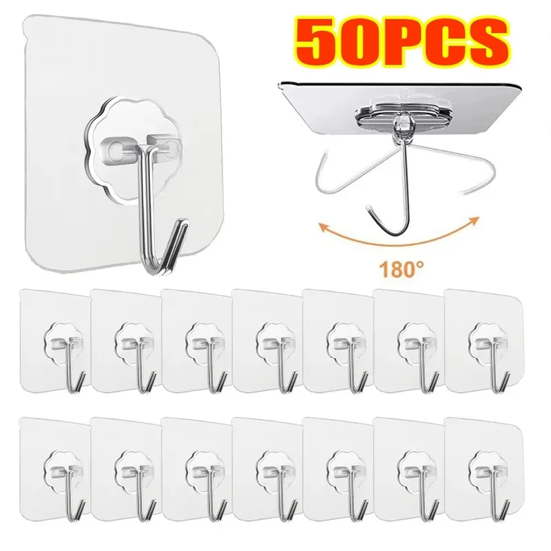 Household Hook Multi Functional Sticky Hook Self Adhesive Door Wall Hangers For Bathroom Shower Wall Storage Hanger Accessories