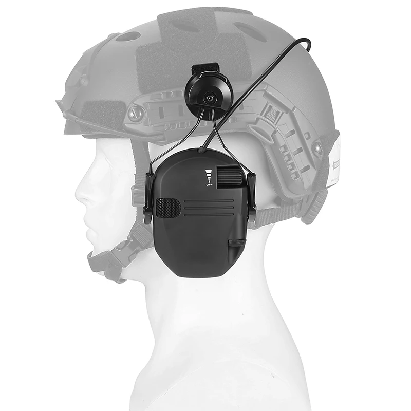 Electronic Active Headset Helmet Mounted Version Hunting Pickup and Noise Reduction Tactical Headset Hearing Protection Earmuf