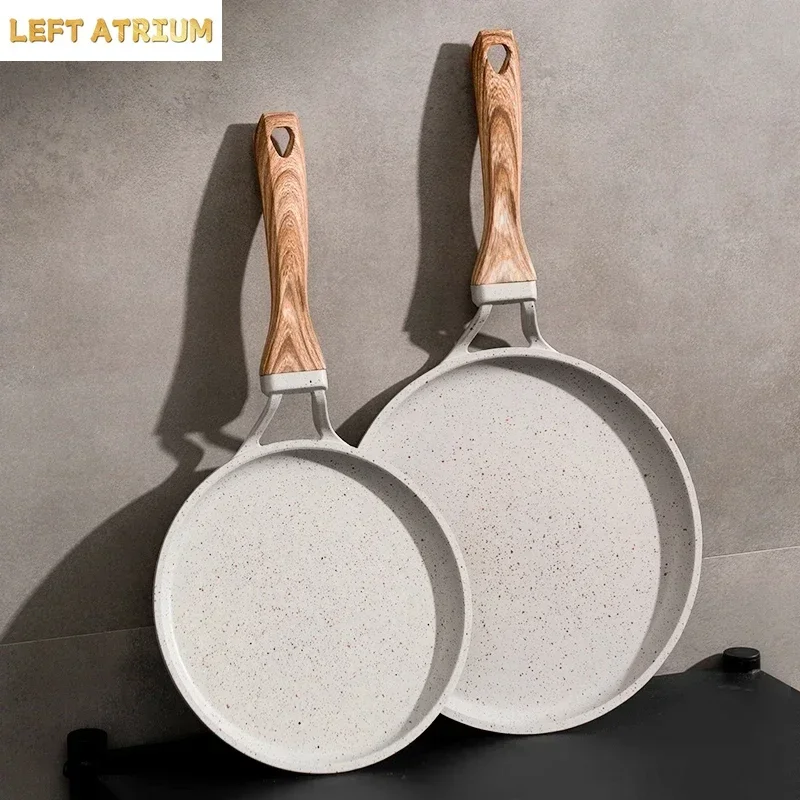 20/24/28cm Maifan Stone Frying Pan Non-stick Home Breakfast Pot Induction Cooker Gas Stove Fried Steak Pancake Kitchen Cooker view 4
