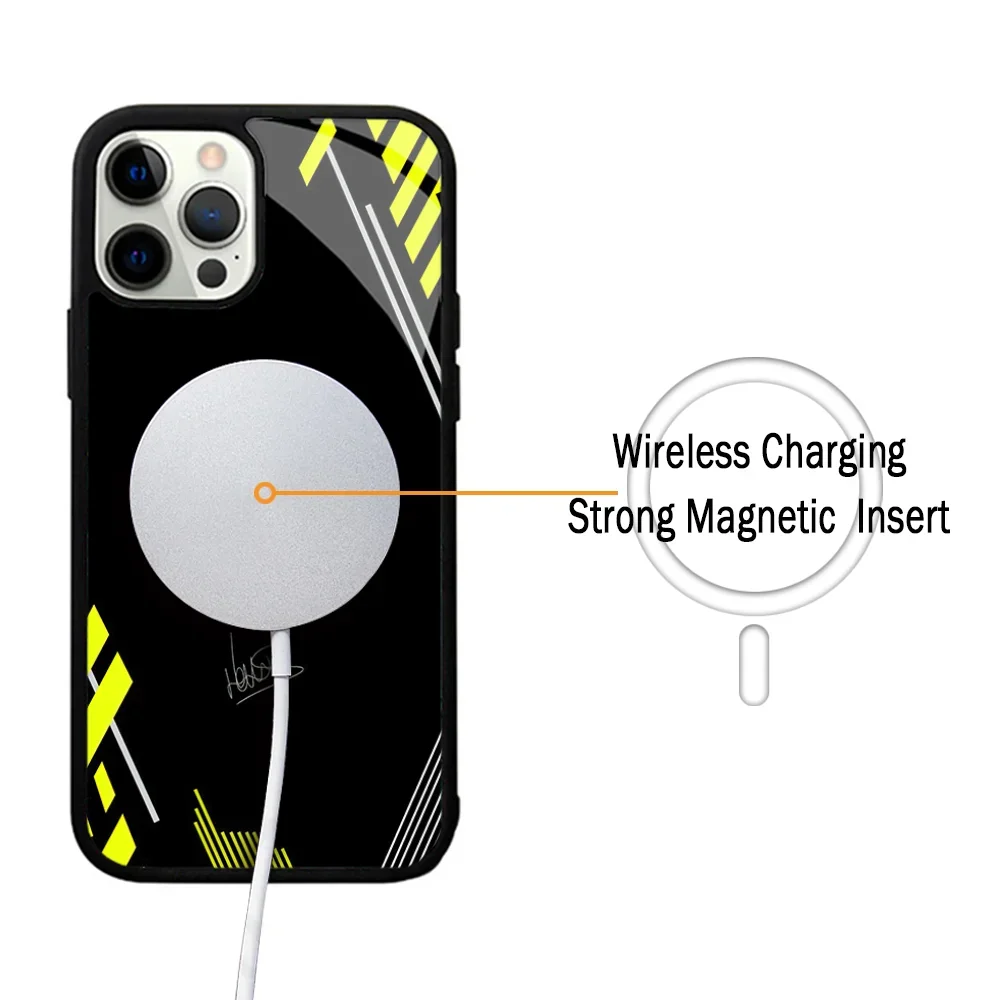 Cool F1 Formula Lando Norris 4 Phone Case For IPhone 11 12 13 14 15 Plus Pro Max Mirror Acrylic For Magsafe Wireless Charging