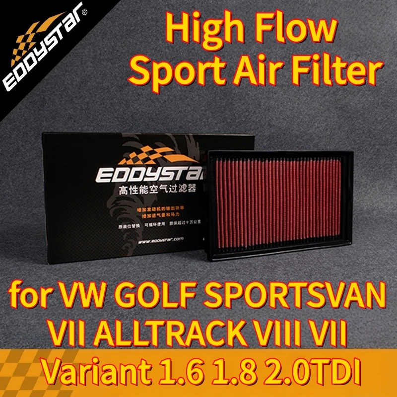 

Спортивный воздушный фильтр с высоким расходом для VW GOLF SPORTSVAN VII ALLTRACK VIII VII Variant 1,6 1,8 2,0 TDI моющиеся гоночные впускные фильтры