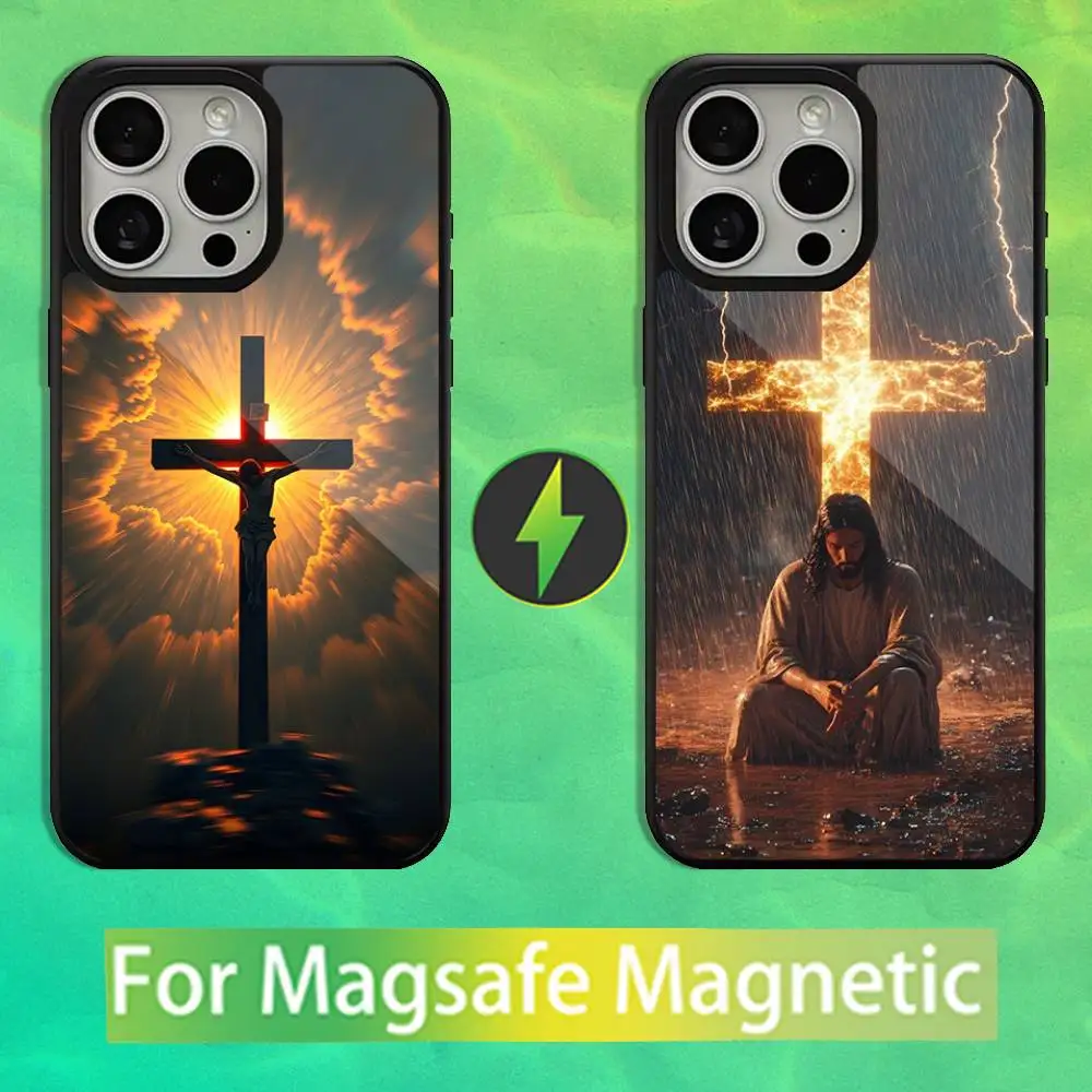 

Christian Bible Cross Phone Case For iPhone 16,15,14,13,12,11,Pro,Max,Plus,Mini,Magsafe,Magnetic Wireless Charging Case