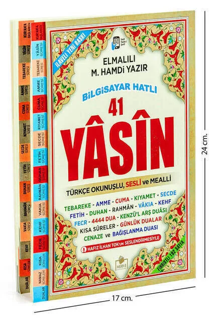 Yasini Sharif Book - Medium Size - 192 Pages - Fihristli - Merve Publishing House-Mawlid Gift