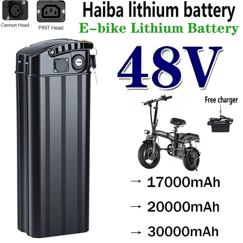Batterie Au Lithium 48 V, Modèle Haiba, Batterie Au Lithium De Grande Capacité, Universelle Pour La Conduite Et Le Déplacement