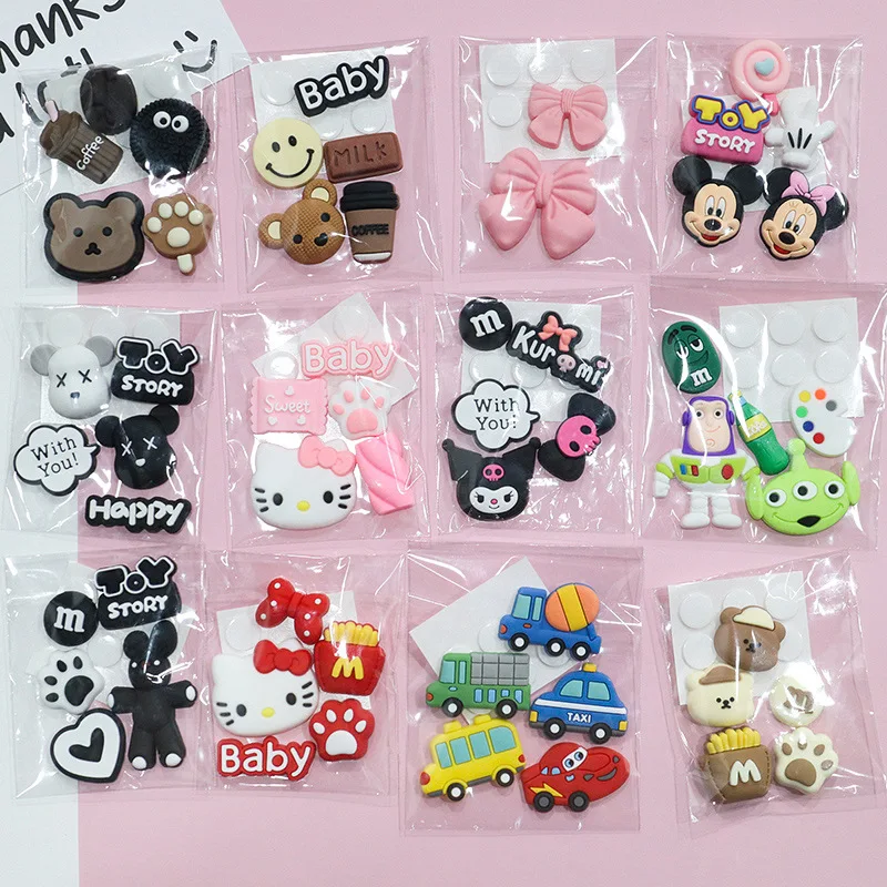 

Hello Kitty Sanrio Cute Clogs Accessories 3D Three-Dimensional Diy Accessories Decorative Mobile Phone Case Patch Soft Glueanime