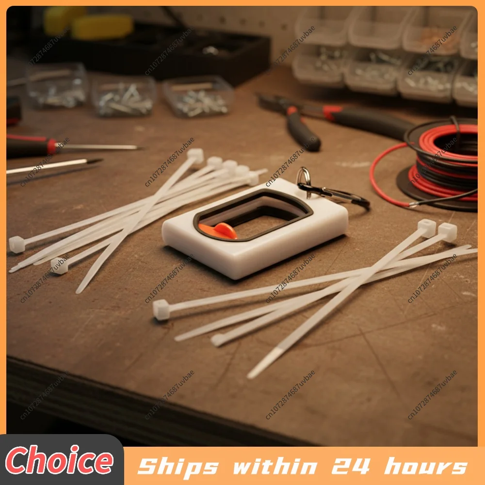 Square Cable Tie Holder Glow In The Dark Wire Tie Tightener Wire Tie Storage Keeper for Multi-Purpose Indoor Outdoor Use