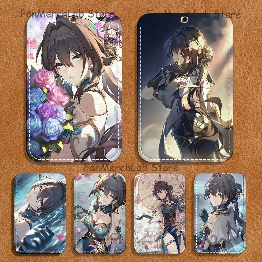 

R-Ruan M-Mei Star R-Rail Holder Keychain For Bank Business Work Card Holder Student Card Protective Case Bus Card