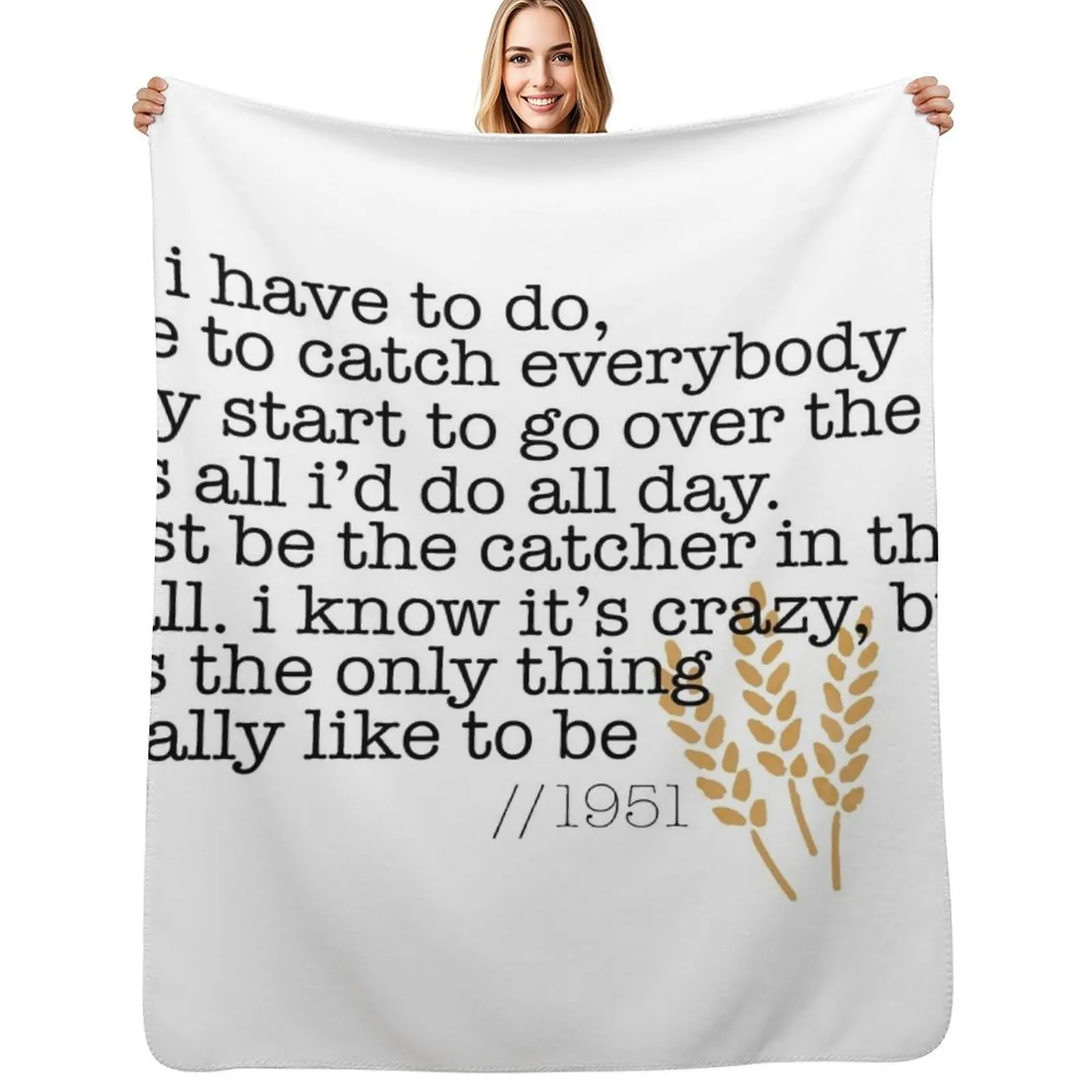 

Catcher in the Rye Throw Blanket Beach Bed linens Flannels Flannel Fabric Blankets