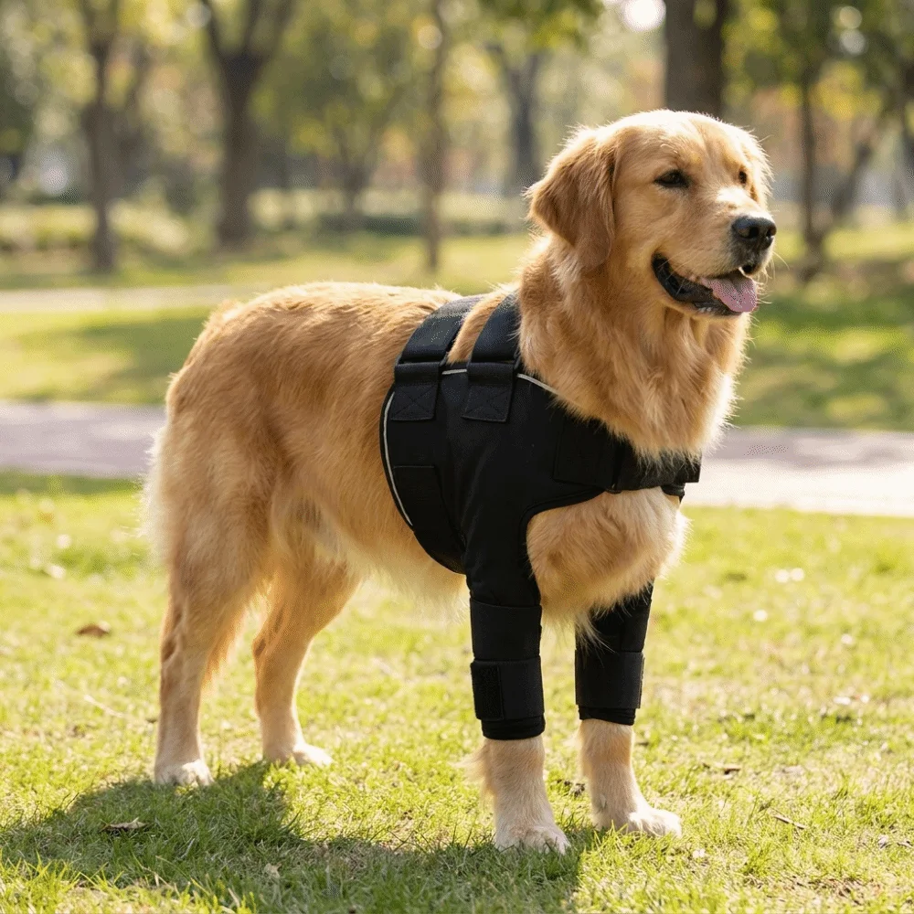 Adjustable Dog Shoulder Brace Breathable Self-Heating Dog Shoulder Warmers Comfortable Professional Joint Support Wrap Walking