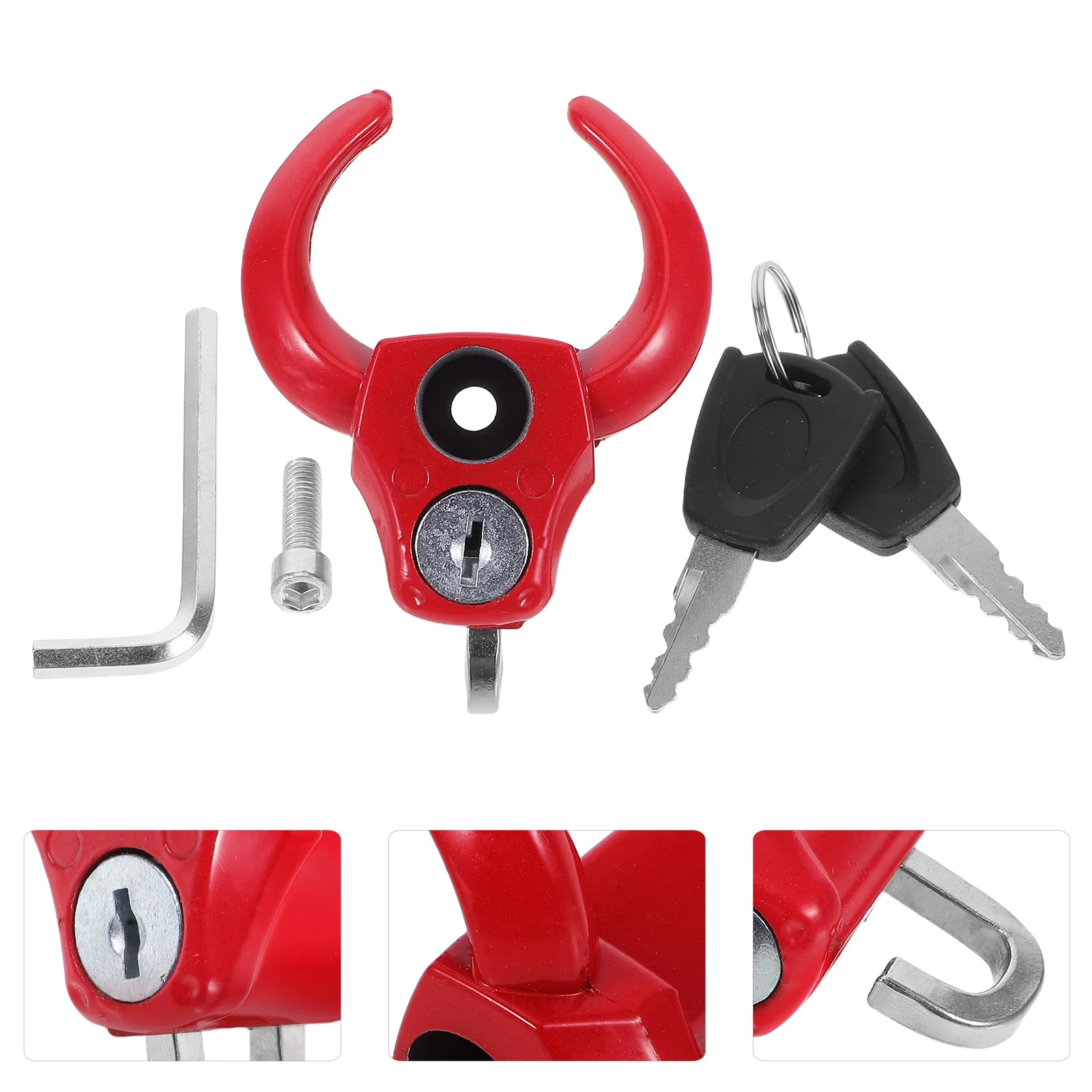 

Motorcycle Hook Red Heavy Duty For Electric Scooter Bike Handlebars Secure Storage Multifunctional Anti Theft Mount Durable