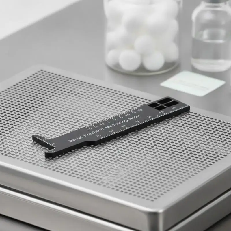 Dental Precise Measuring Ruler 1Pc Medical Endodontic Tool for Tooth Gap Measurement Dental Clinic Daily Photography Use