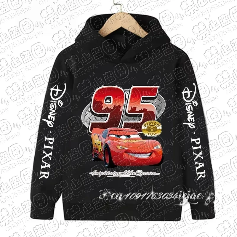 

Children's Hoodie, Boys' Autumn and Winter Disney Car Lightning McQueen Cartoon Printed Clothing, Casual Hoodie