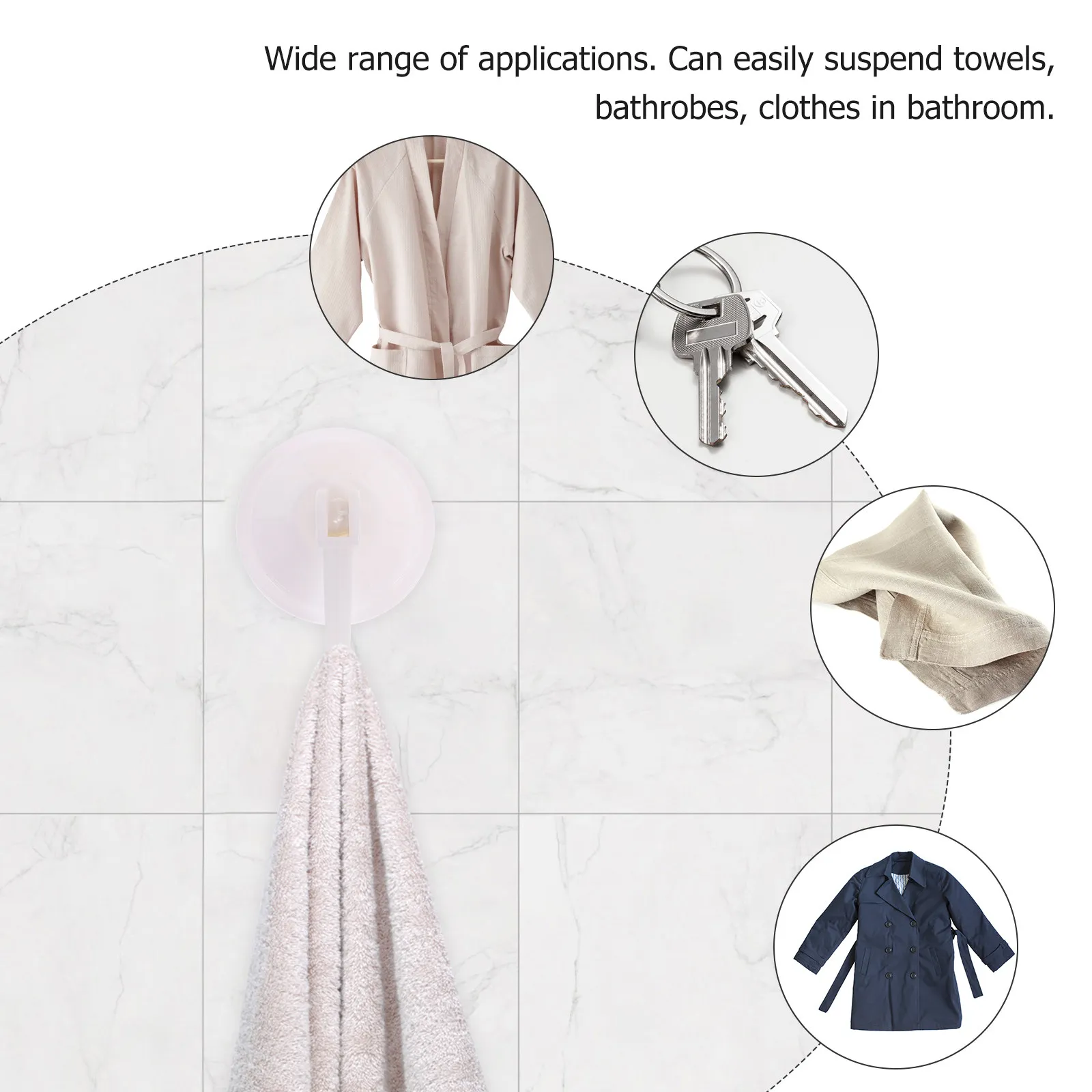 

Набор из 2 прозрачных крючков-присосок с сильной фиксацией для гладких поверхностей, окон, дверей, организации хранения в шкафах