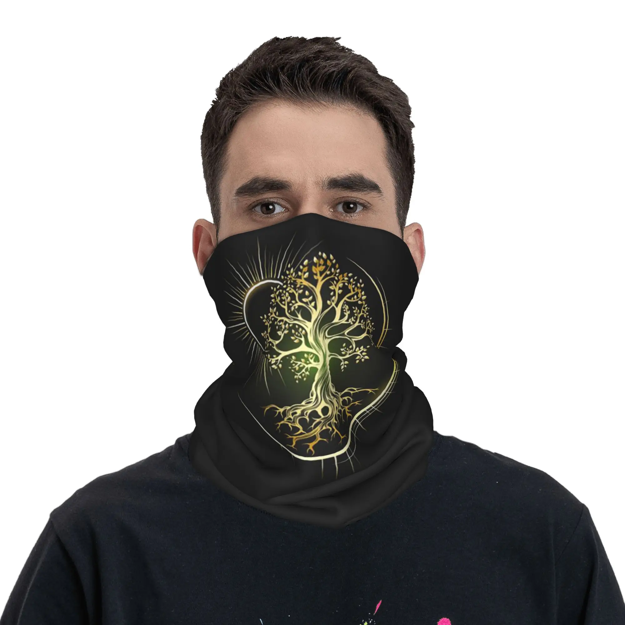 

Tree of Life Pattern Bandana Neck Cover Printed Face Scarf Balaclava Running for Men Women Adult All Season