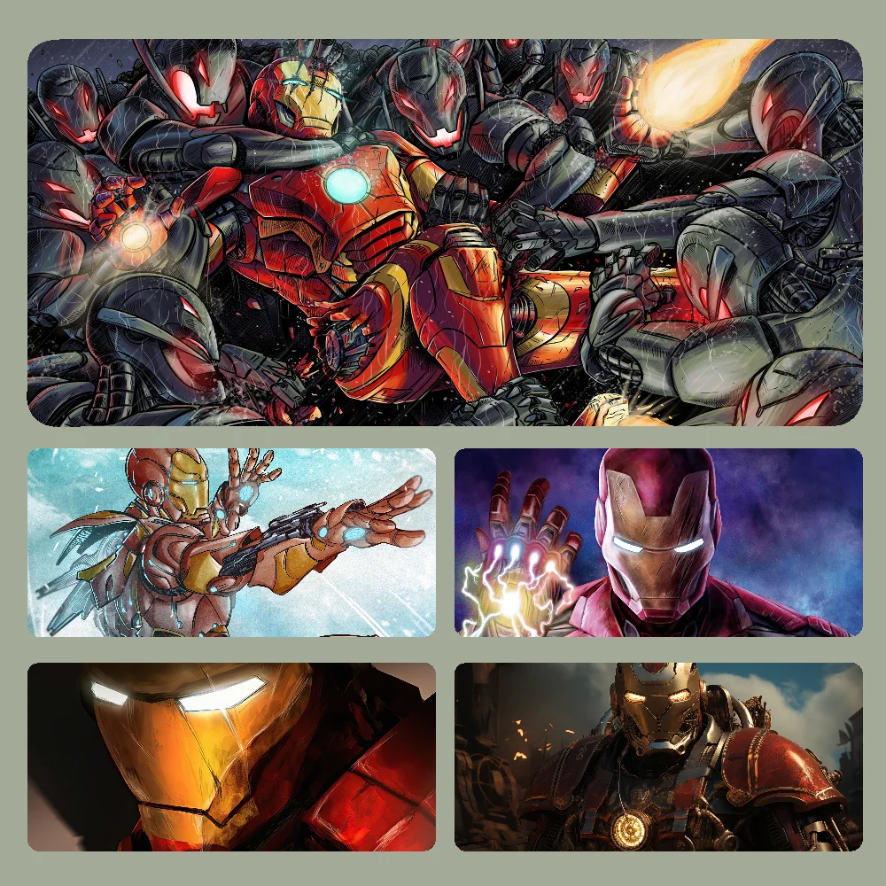 

I-IronMan Mousepad Large Computer Gaming Accessories MousePads Desk Mats Anti-slip Laptop Soft Mouse Pad