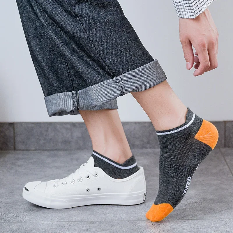 Cotton Men Short Socks Crew Ankle High Quality Breathable Mesh Sports Casual Women Summer Thin Sock for Male носки мужские