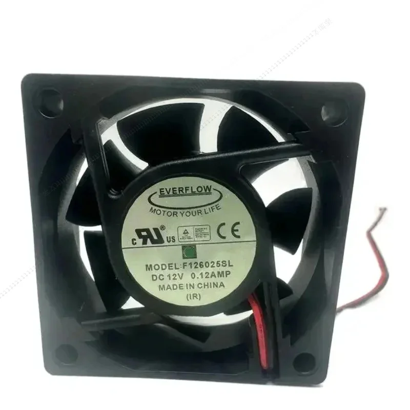 

W FOR EVERFLOW 6025 F 126025 SL DC12V 0.12AMP 60 * 25MM Fan