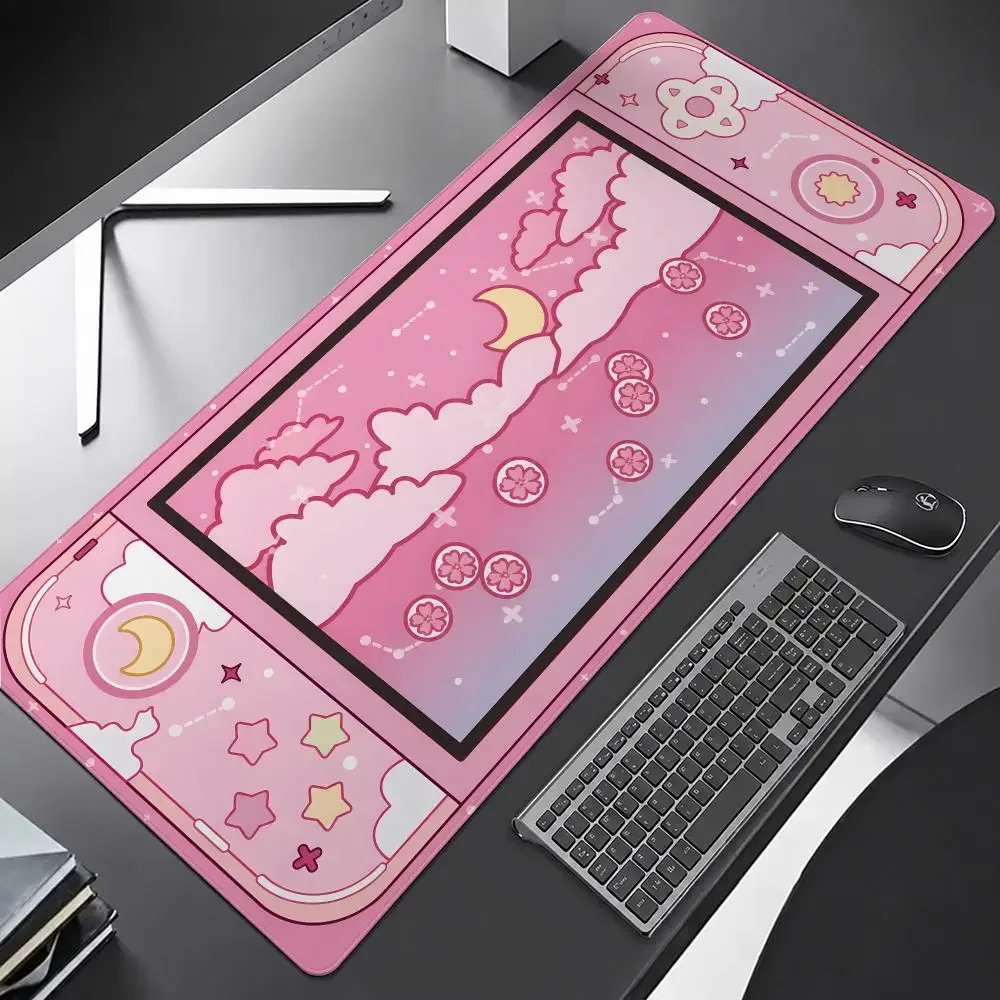 Moon And Stars Mouse Pad Anti-Slip Rubber Base Extended Desk Mat For Gamers Office Computer Accessories