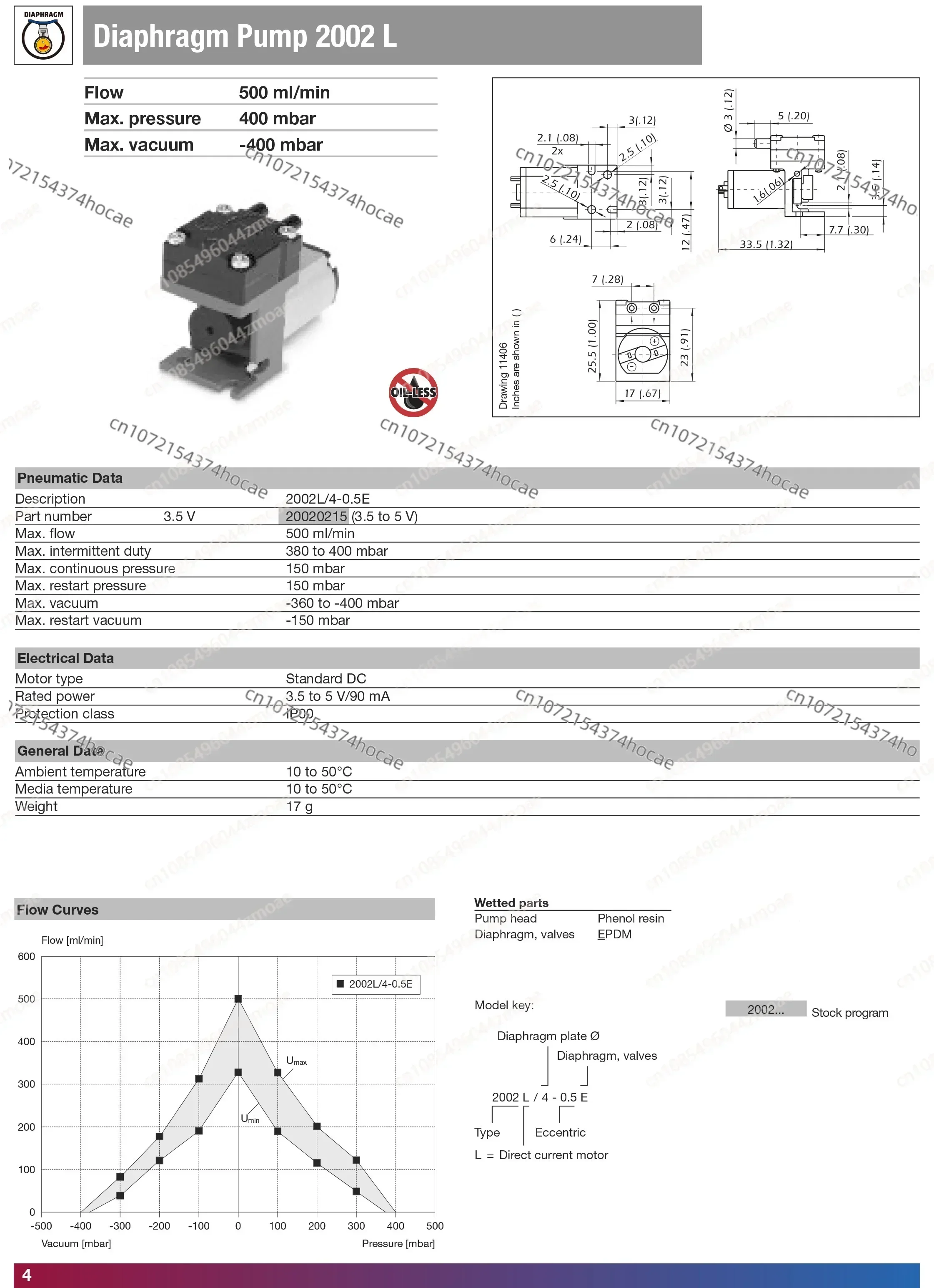 High quality micro air pump/2020215 Laboratory analysis and technology vacuum pump
