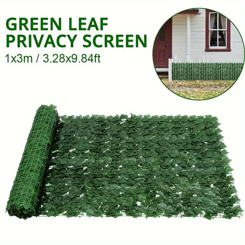 

For Home Outdoor Garden Balcony Decoration Fake Plant Artificial Ivy Hedge Green Leaf Fence Board Artificial Privacy Fence