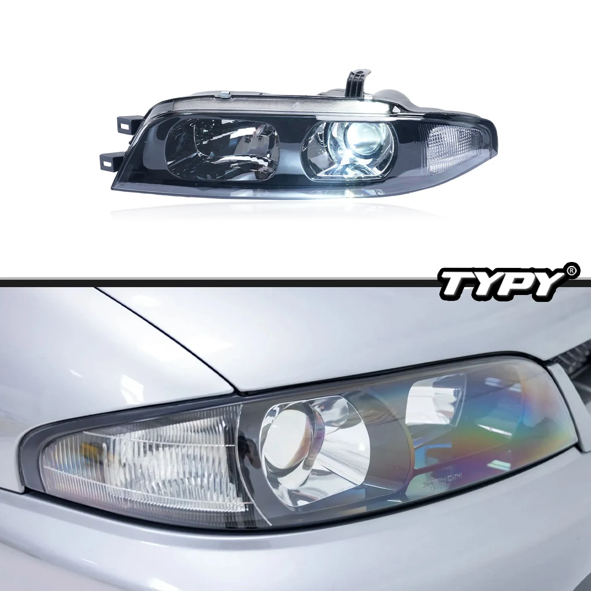 

TYPY New LED Head Lamp Upgrade Modified For Nissan GT-R R33 Headlight 1995-1998 Dynamic Signal Head Lamp Auto Accessories