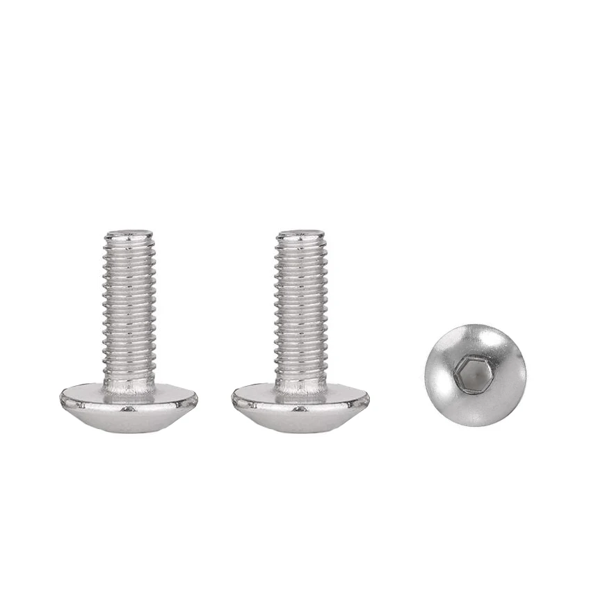 

M3 M4 M5 M6 M8 5mm-60mm Length 304 Stainless Steel Hexagon Socket Large Round Mushroom Umbrella Allen Head Machine Screw Bolt