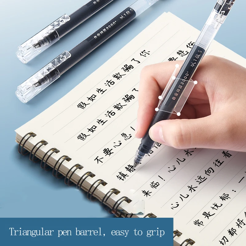 M&G 0.5mm Gel Pen Visible Ink Level Black/Blue/Red Barrel Long Writing Life up to 2000 Meters Suitable for Students And Office U