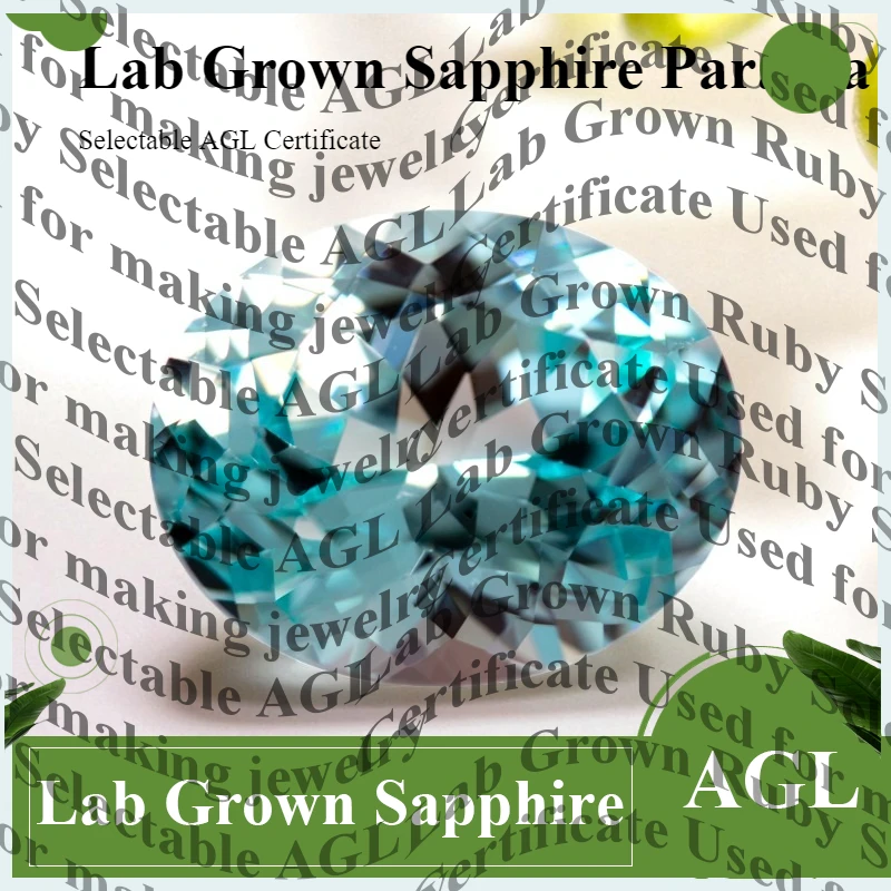 

Lab Grown Sapphire Paraiba Oval Cut Charms Diy Advanced Jewelry Making Materials Selectable AGL Certificate