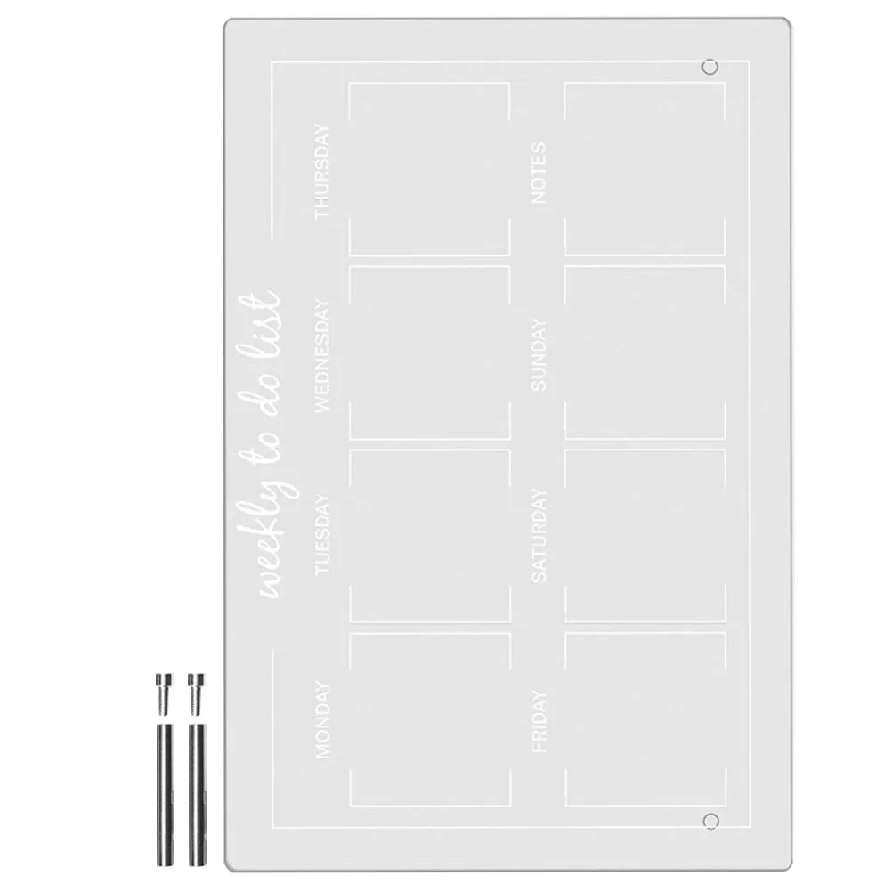 

1Set Acrylic Transparent Whiteboard Desk Memo Board Dry Erase Tabletop Writable Multi Function Board Desk Whiteboard