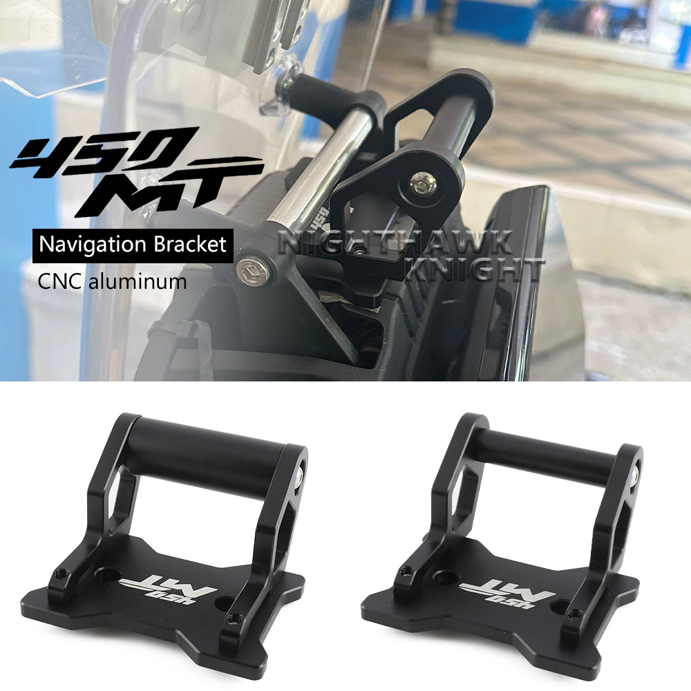 New Expansion Bracket For CFMOTO 450MT 450 mt 2024 2025 Motorcycle Accessories CNC Aluminium GPS Phone Holder Navigation Bracket
