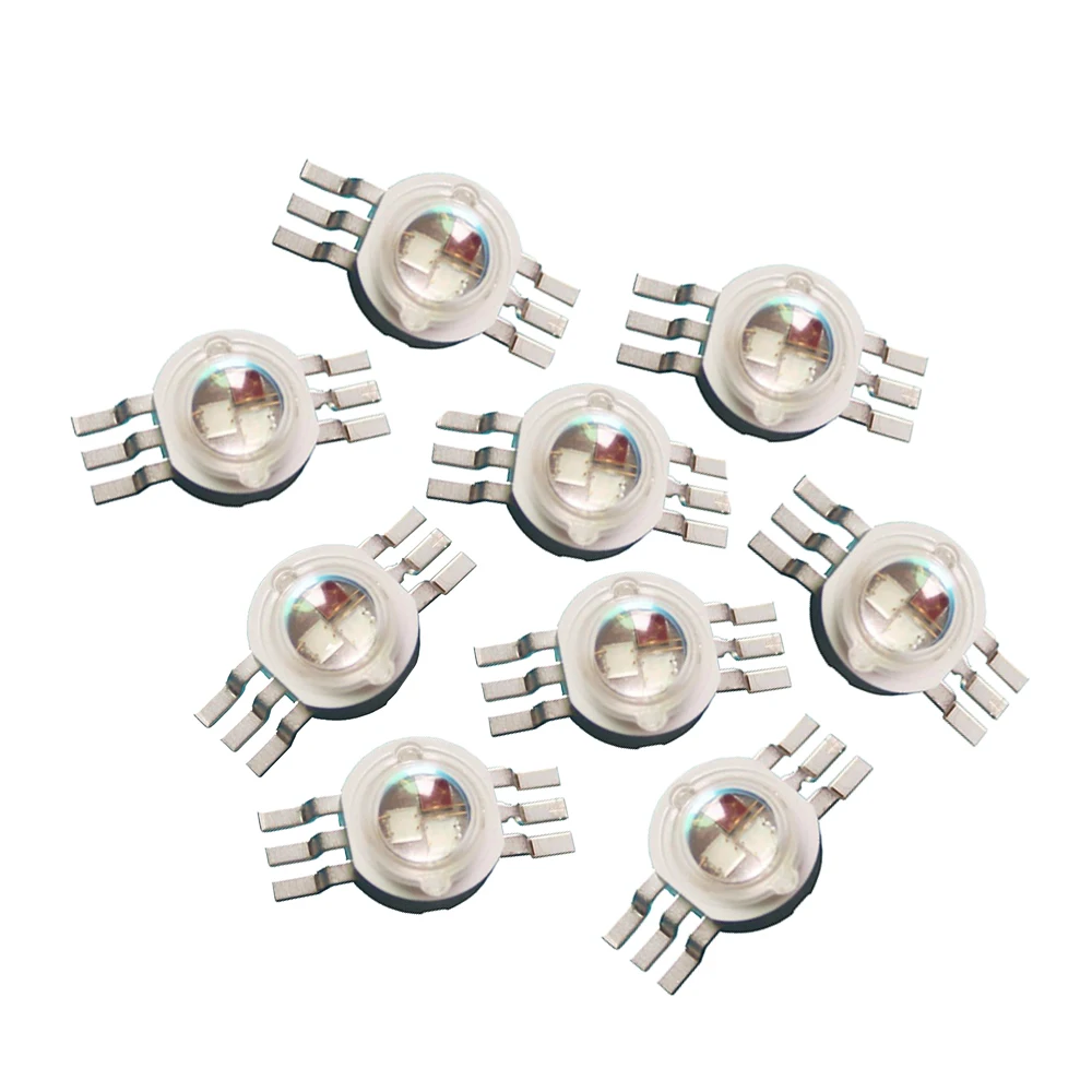 5-100pcs RGB RGBW RGBWY RGBWYV LED COB Chip 3W 4W 6W 8W 9W 10W 12W 15W 18W Colorful For 3 6 9 12 15 18 W Watt Stage Light Beads