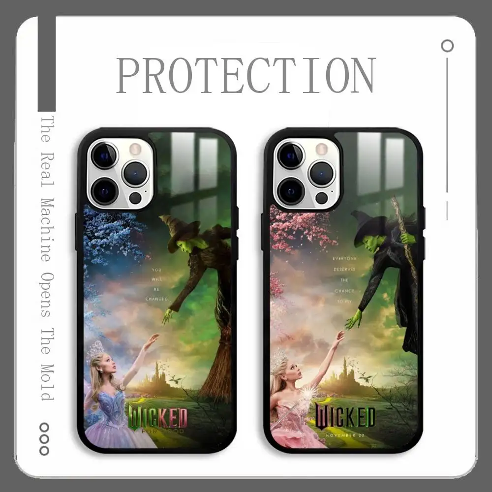 

W-Wicked For GoodS Movie Phone Case For IPhone 16 15 14 13 12 11 Pro Max Plus Mini Plus Hard Mirror Surface Protect Funda