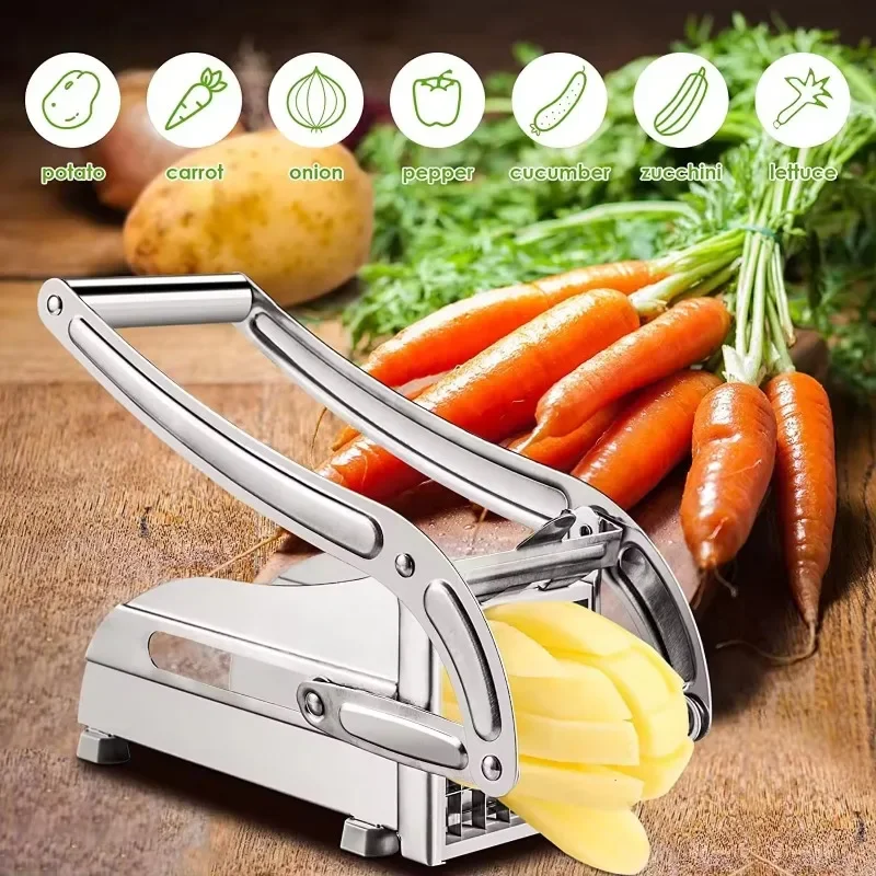 Vegetable Shredder Stainless Steel Potato Chips Maker Meat Chopper French Fries Slicer Cutting Machine Potato Cutter Blade