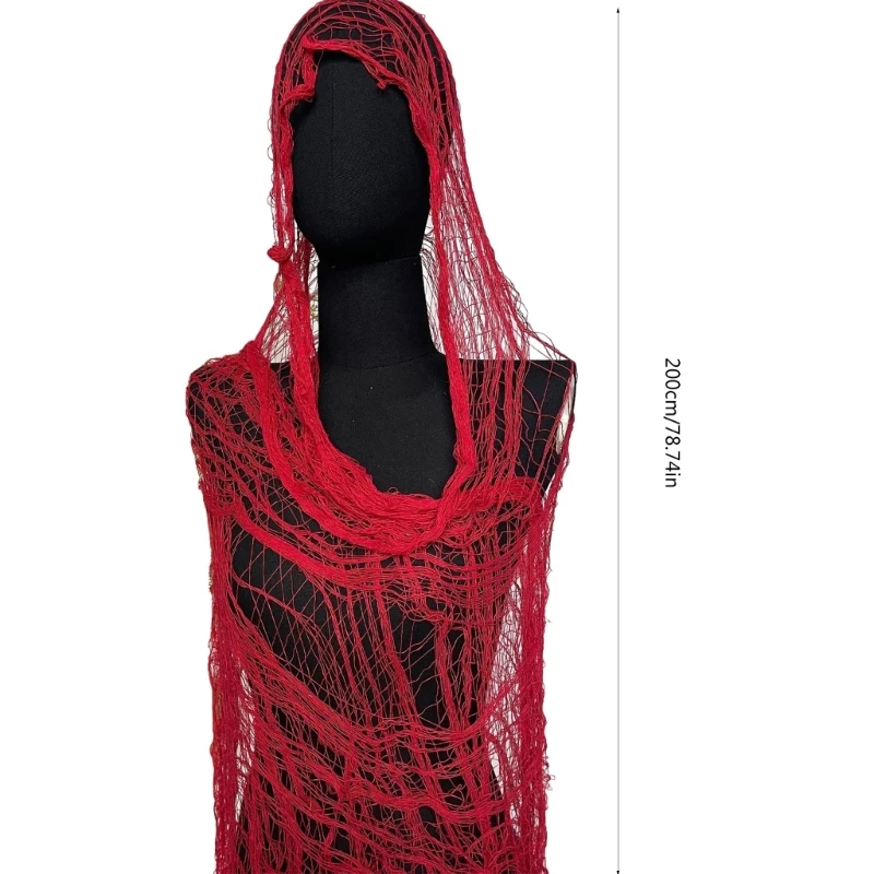 SZL Fashion Distressed Sjaal Gescheurde Mesh Gat Sjaal Wrap voor Lady Reisfotografie