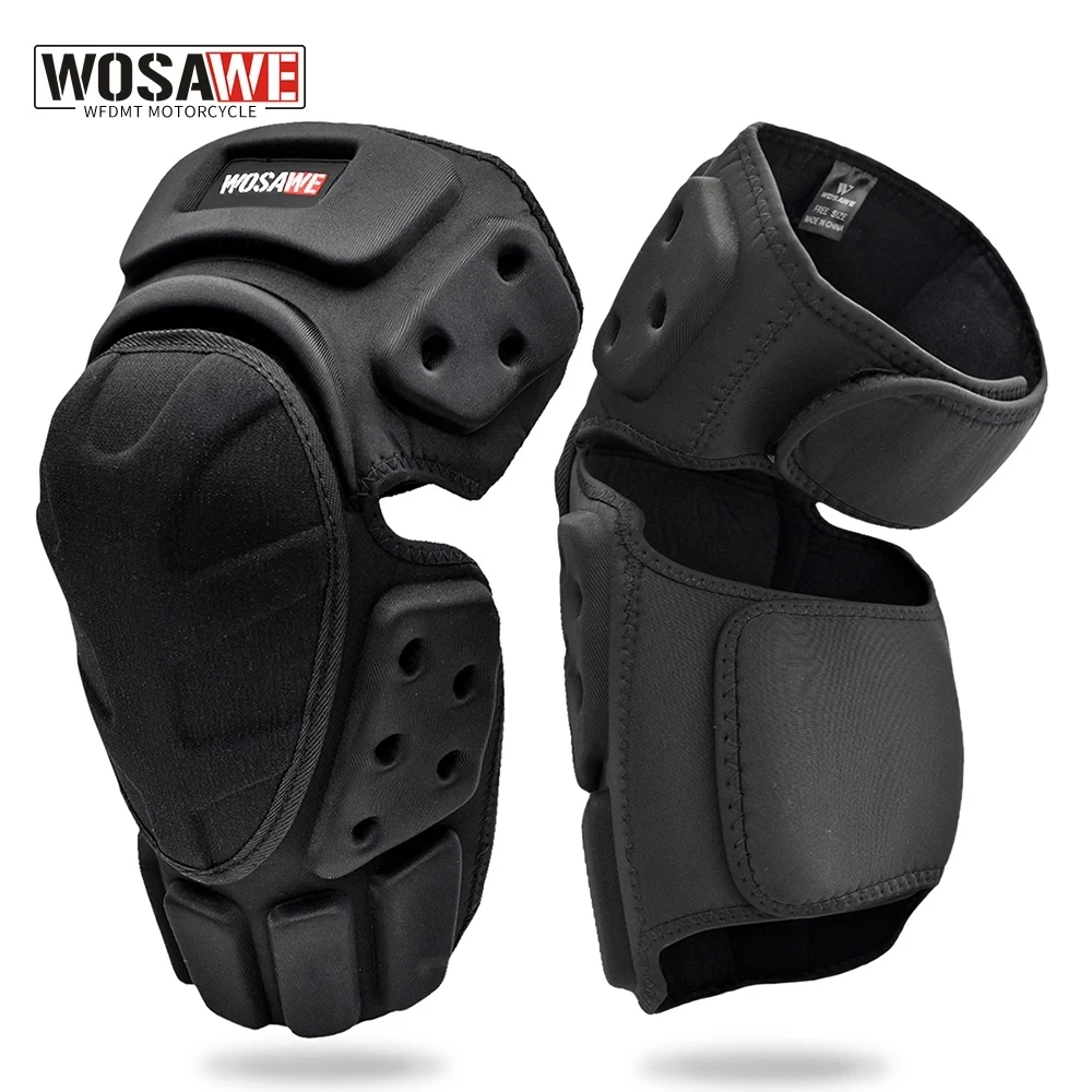 WOSAWE Motorcycle Knee Elbow Protector Motocross Knee Pads Brace Support Kneepad MX Riding Skating Snowboard Protective Guards