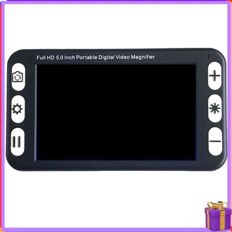 Advanced 5Inch LCD Display Portable Magnifier Low Vision Video Magnifier Electronic Reading Aid, Digital Video Magnifier EU Plug