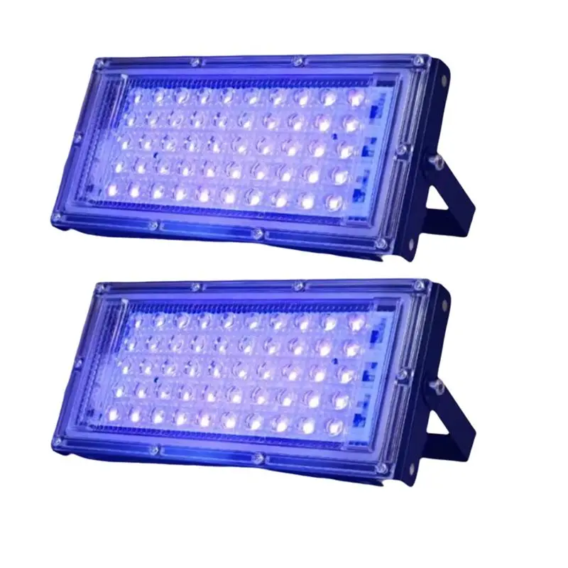 

2 Pcs UVA Black Light 220V Black Lights For Black Light Stage Lighting Body Paint Fluorescent EU Plug 50W-AA26