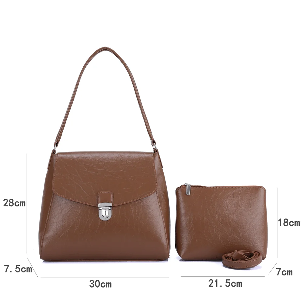 Single Strap Shoulder Bag with A Small Pouch Luxury Crossbody Bag, Business Casual Bags, Simple Messenger Bag for Women