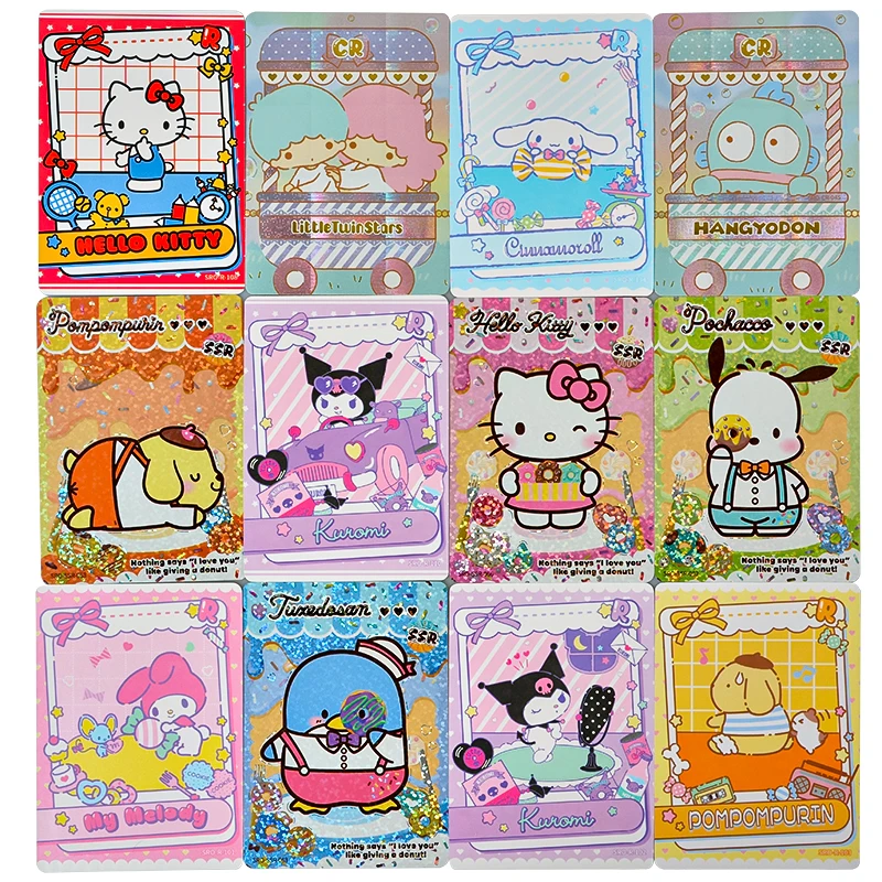 KABAO Original Sanrio Kuromi Hello Kitty My Melody Shining Collectible Card Game Trading Card Toys For Girl's Birthday Gift
