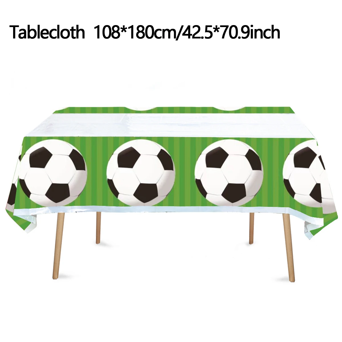 Green Football Theme Birthday Party Decorations Disposable Tableware Set Paper Plates Napkins Cups